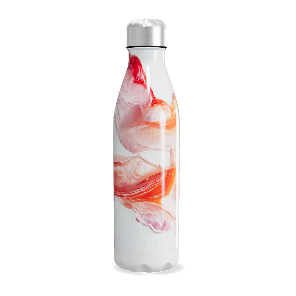 Garrafa Inox Branco - Estampa Abstrata
