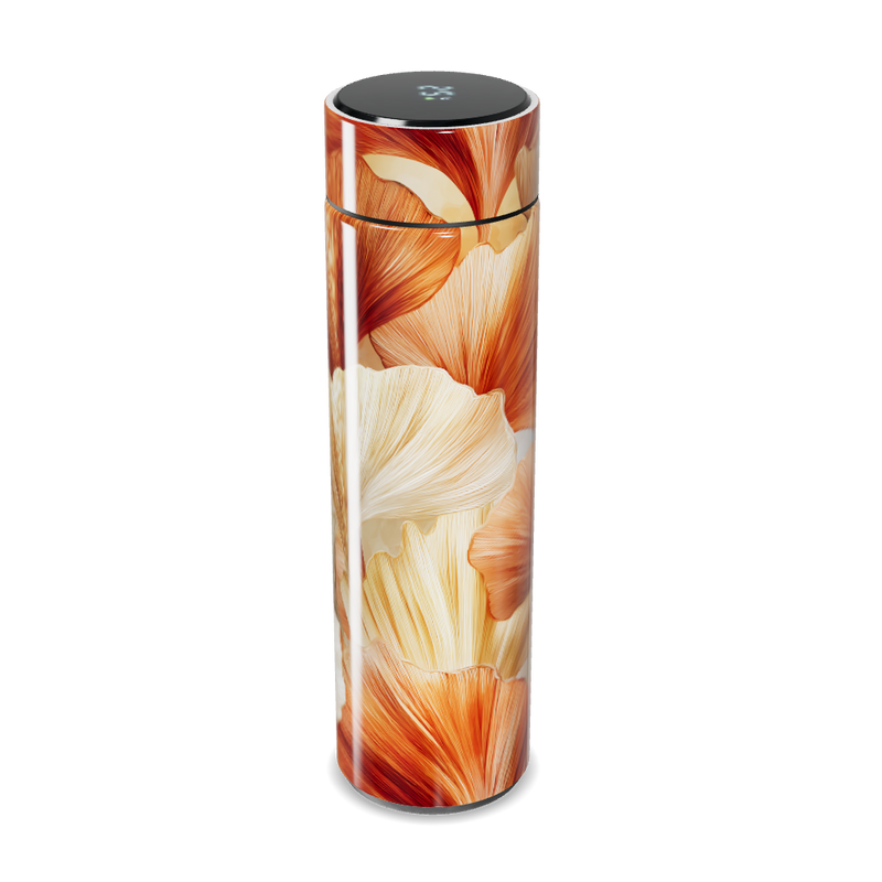 Garrafa Térmica Touch - Estampa Floral Laranja