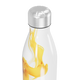 Garrafa Inox - Branca com Estampa Amarela