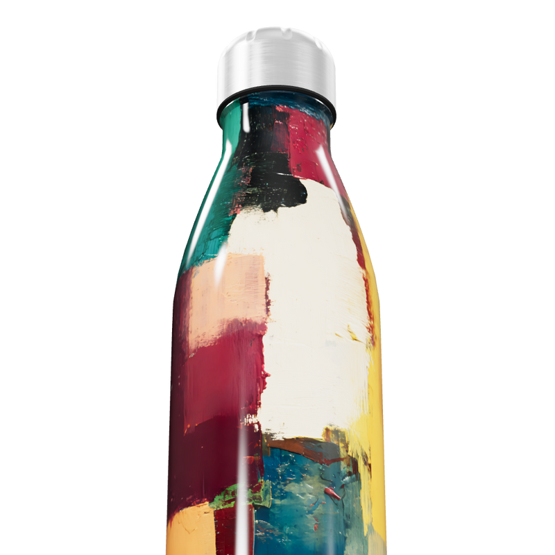 Garrafa Inox - Estampa Colorida Abstrata