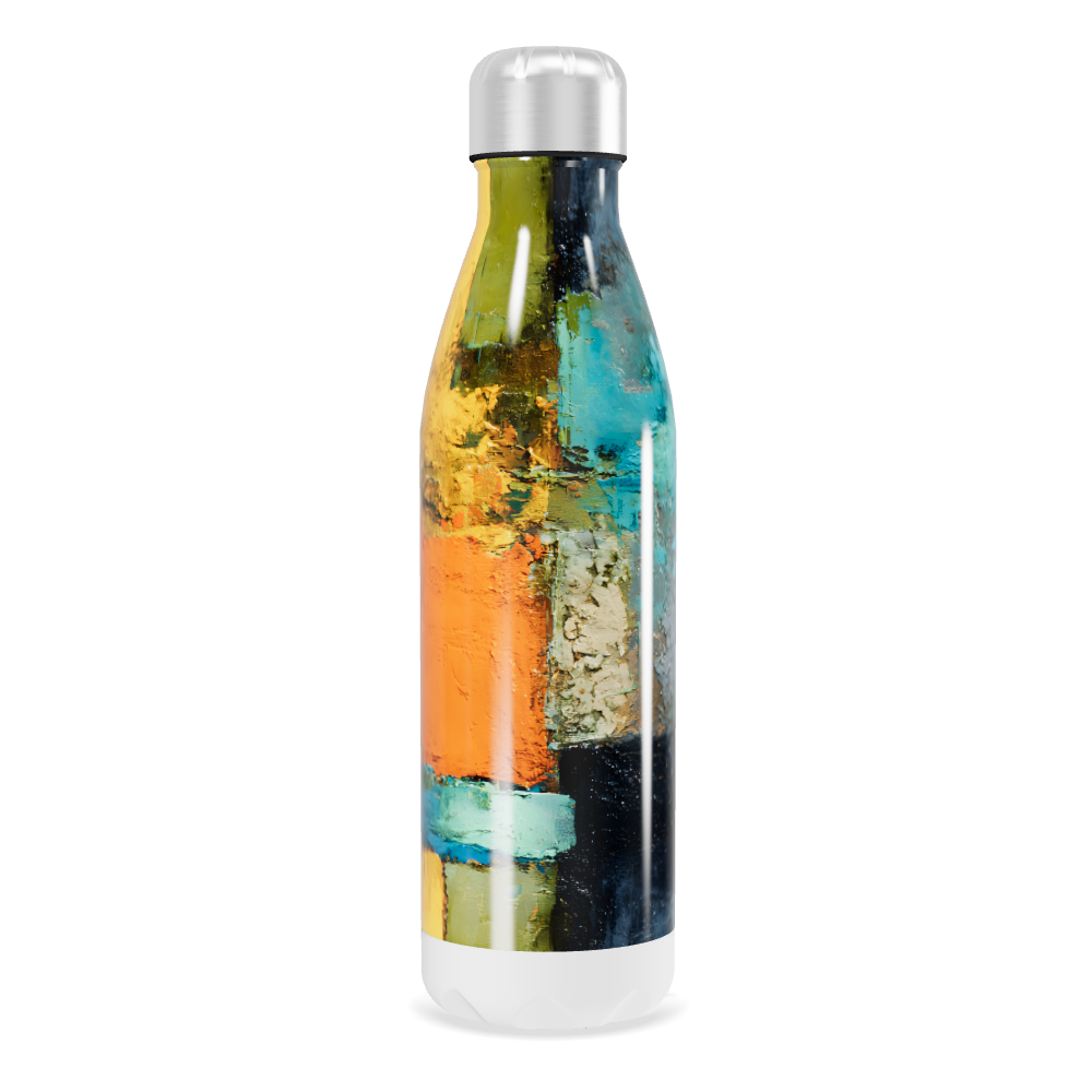 Garrafa Inox - Estampa Colorida Abstrata