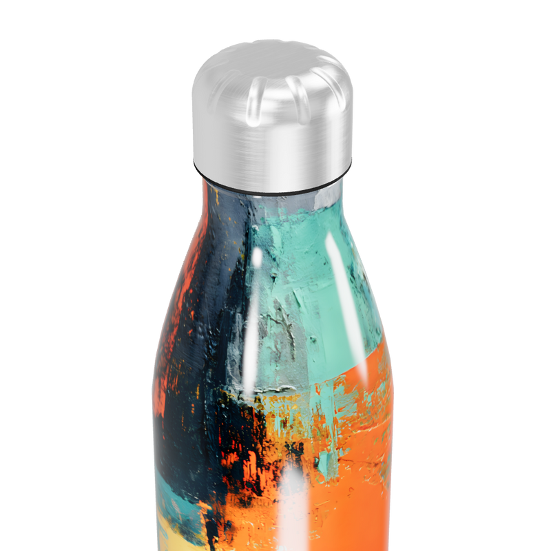 Garrafa Inox - Estampa Abstrata Colorida