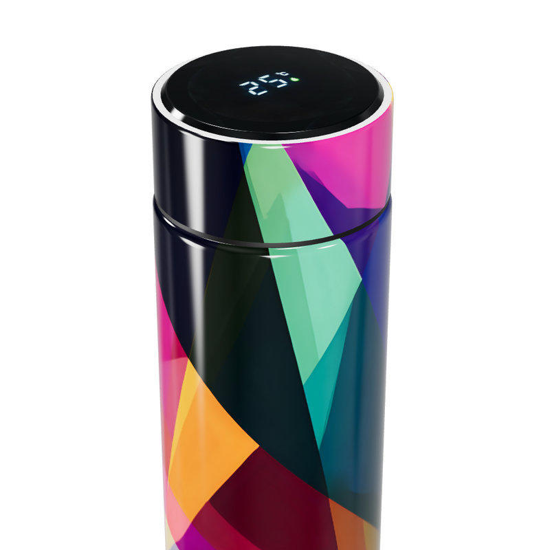 Garrafa Térmica Touch - Estampa Colorida Vidro