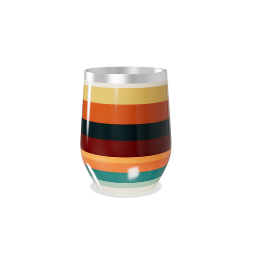 Copo Térmico Slim - Listras Coloridas Aço Inox