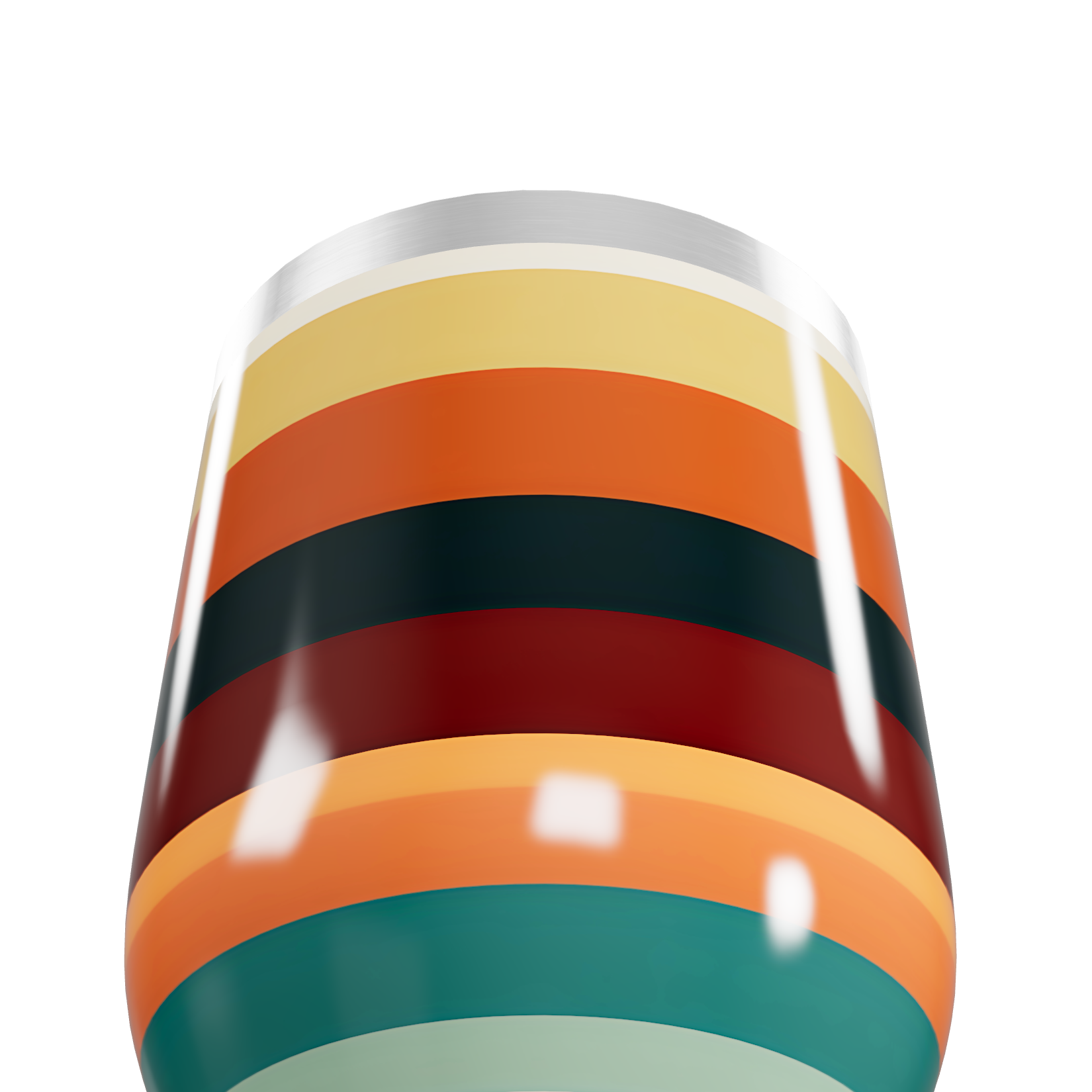 Copo Térmico Slim - Listras Coloridas Aço Inox