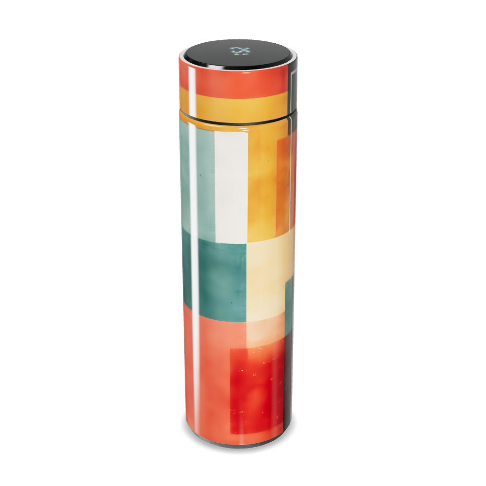 Garrafa Térmica Touch - Multicolorida Abstrata