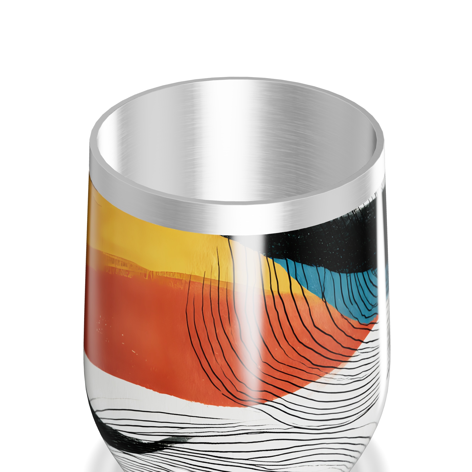 Copo Térmico Slim - Estampa Colorida Abstrata