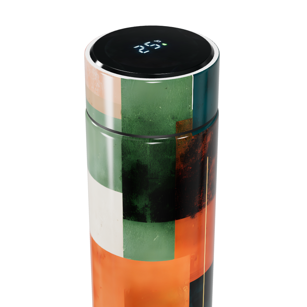 Garrafa Térmica Touch - Estampa Colorida Geométrica