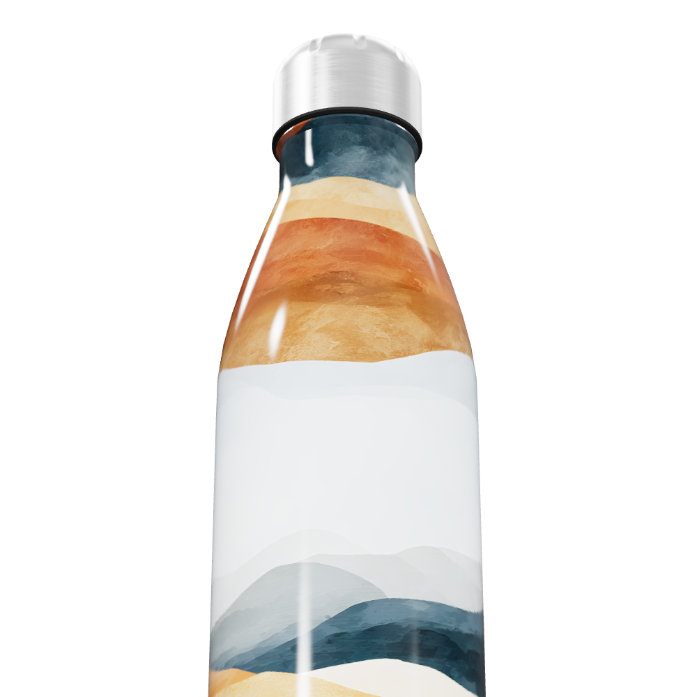 Garrafa Inox - Estampa Paisagem Colorida