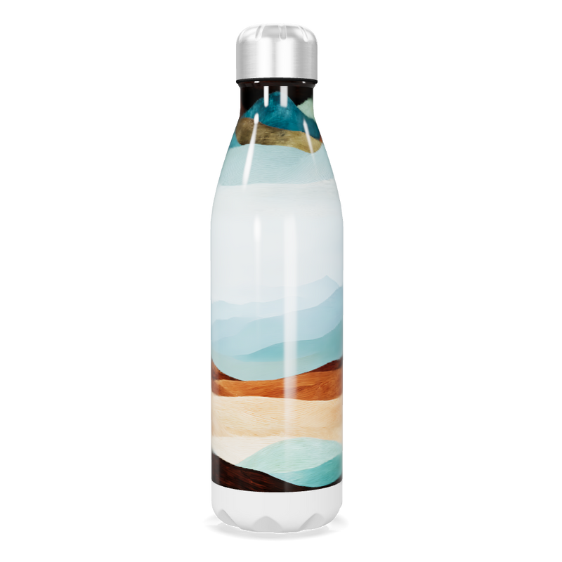 Garrafa Inox - Estampa Paisagem Colorida