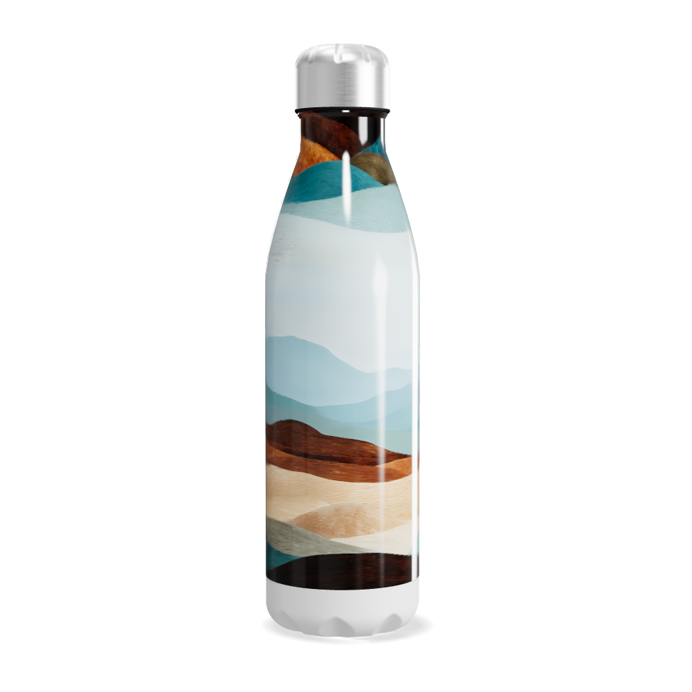 Garrafa Inox - Estampa Paisagem Colorida