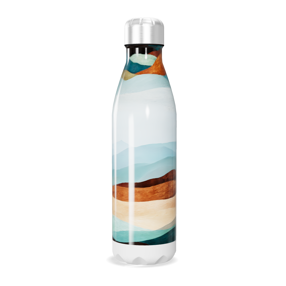 Garrafa Inox - Estampa Paisagem Colorida