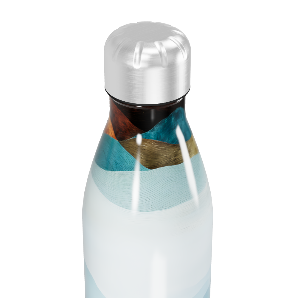 Garrafa Inox - Estampa Paisagem Colorida