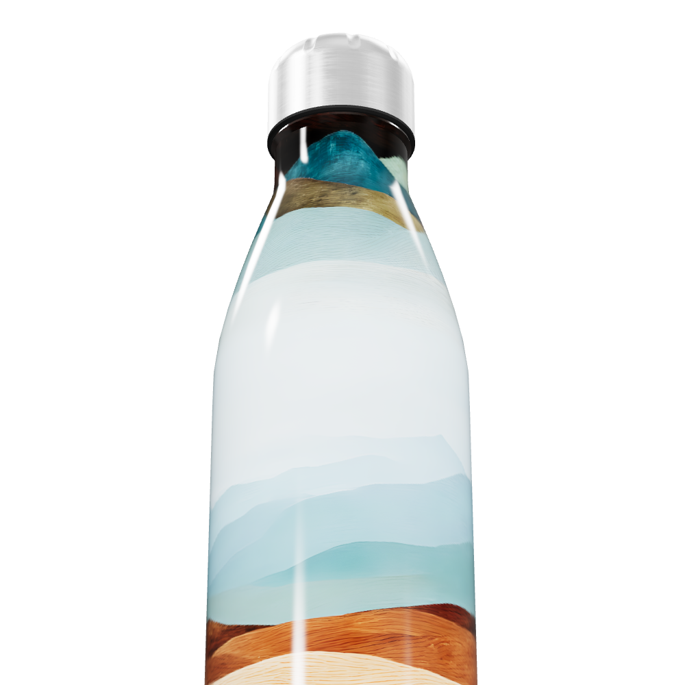 Garrafa Inox - Estampa Paisagem Colorida