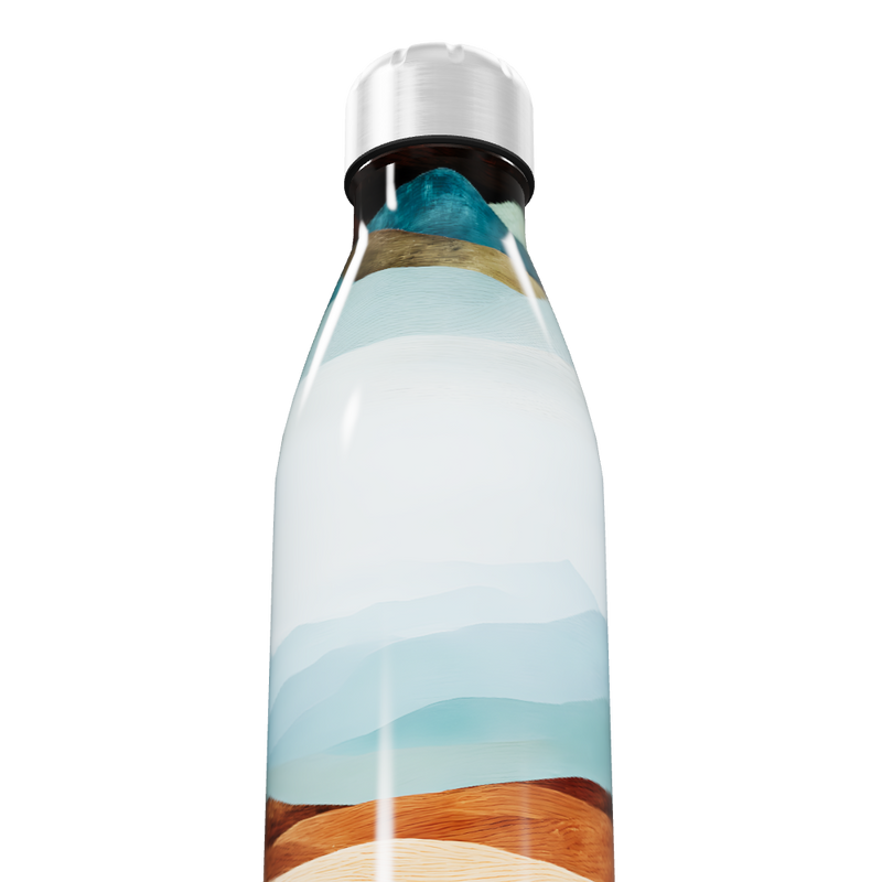 Garrafa Inox - Estampa Paisagem Colorida