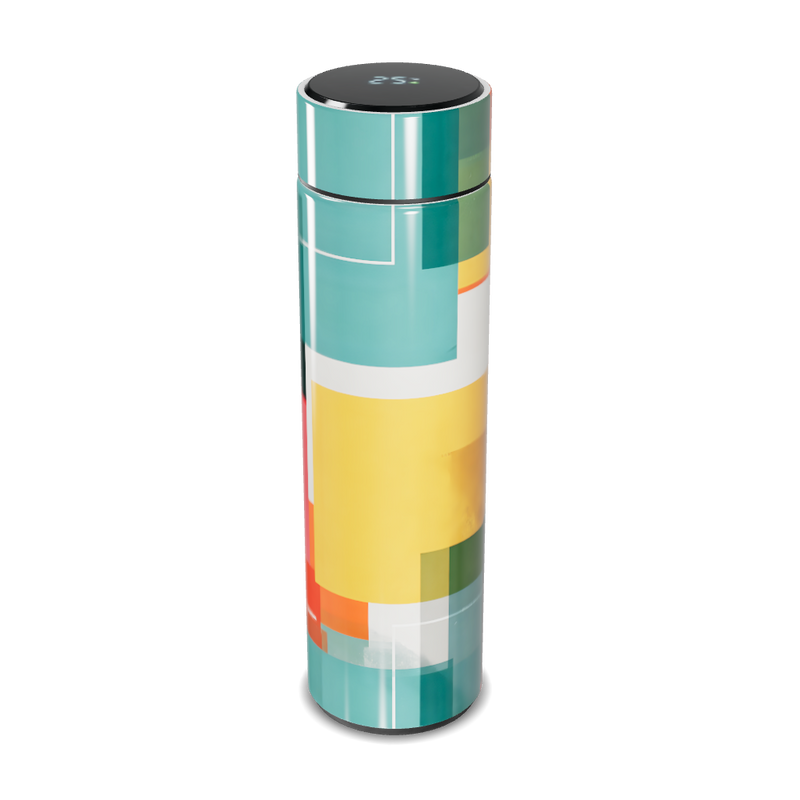 Garrafa Térmica Touch - Estampa Geométrica Colorida