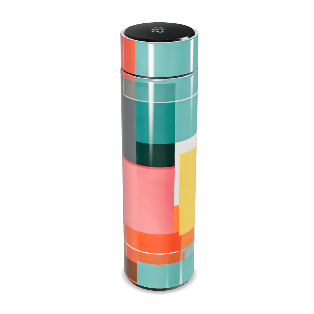 Garrafa Térmica Touch - Estampa Geométrica Colorida