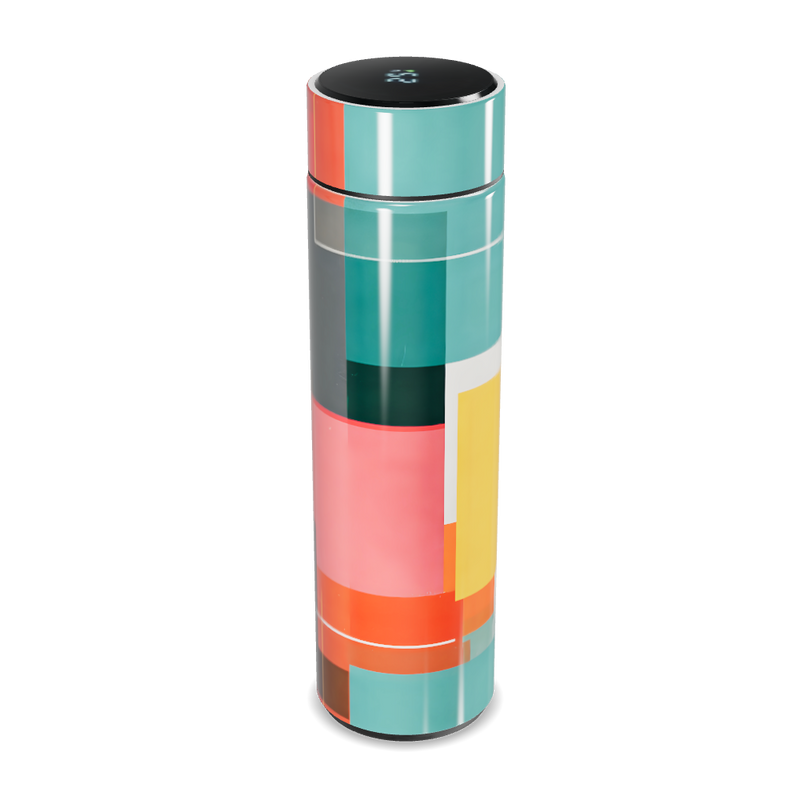 Garrafa Térmica Touch - Estampa Geométrica Colorida