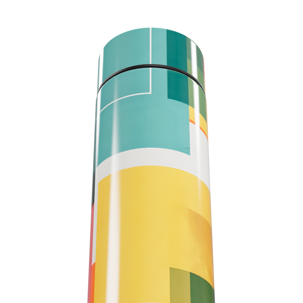 Garrafa Térmica Touch - Estampa Geométrica Colorida