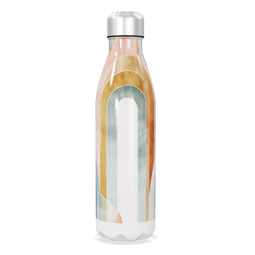 Garrafa Inox - Estampa Geométrica Colorida
