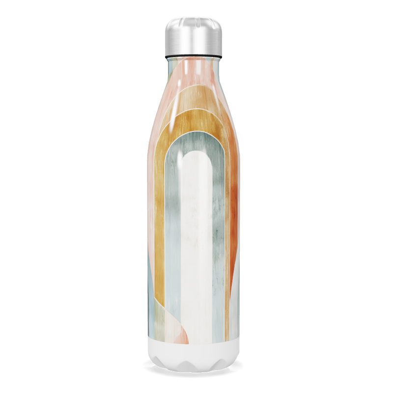 Garrafa Inox - Estampa Geométrica Colorida