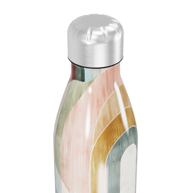 Garrafa Inox - Estampa Geométrica Colorida