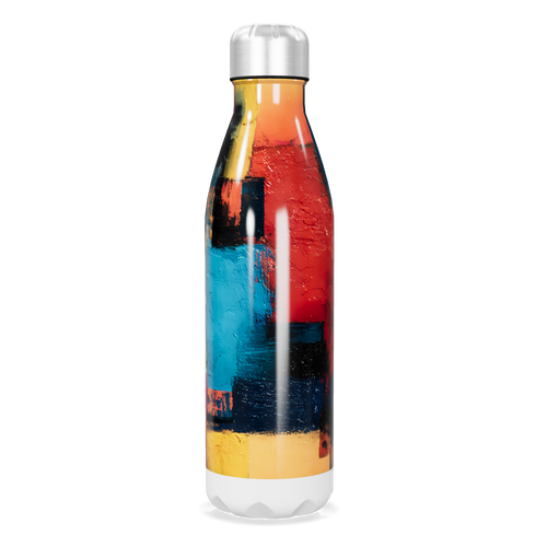 Garrafa Inox - Estampa Abstrata Colorida