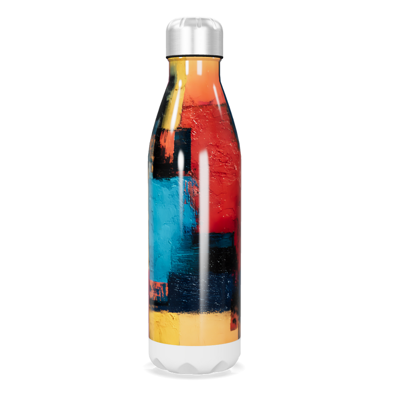 Garrafa Inox - Estampa Abstrata Colorida