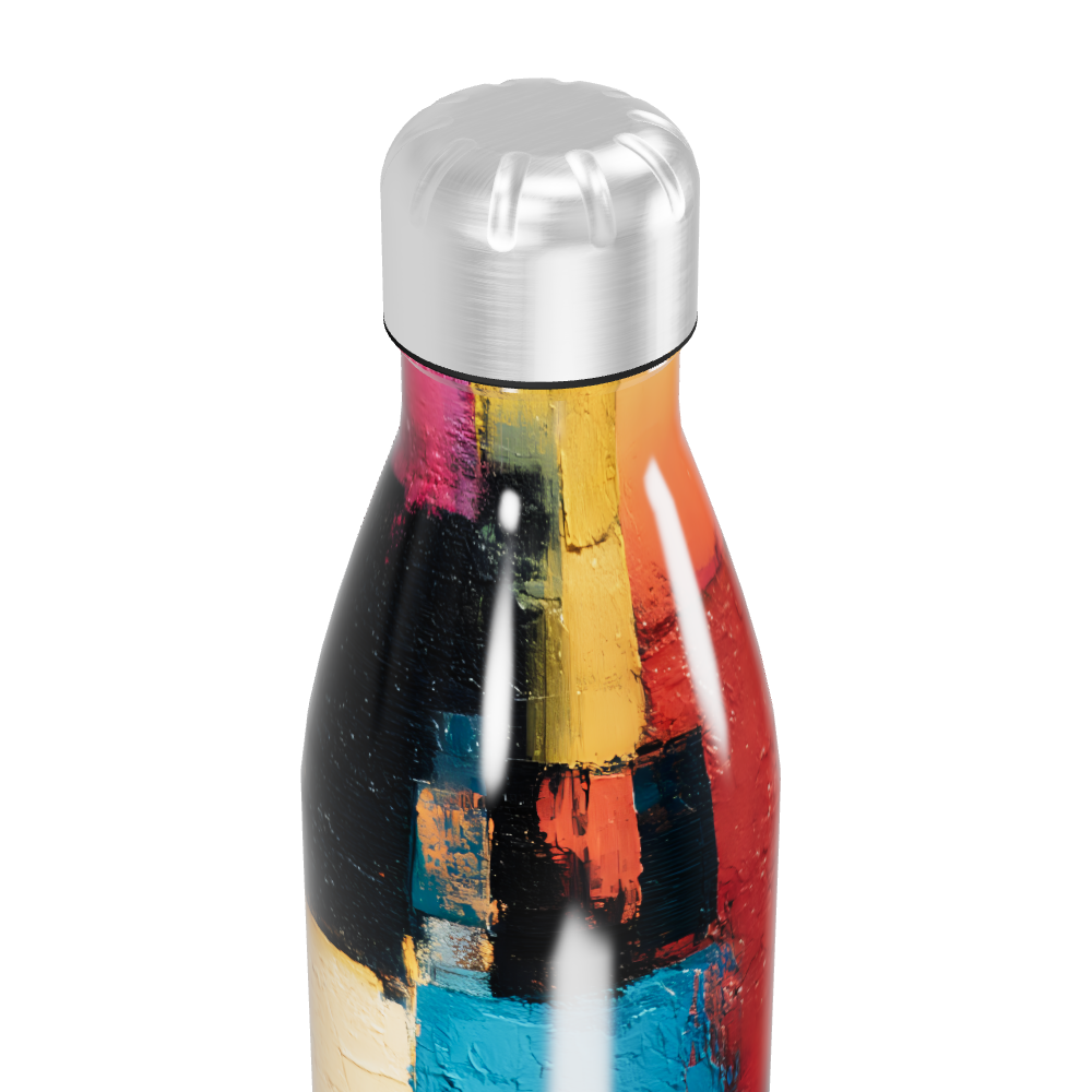 Garrafa Inox - Estampa Abstrata Colorida