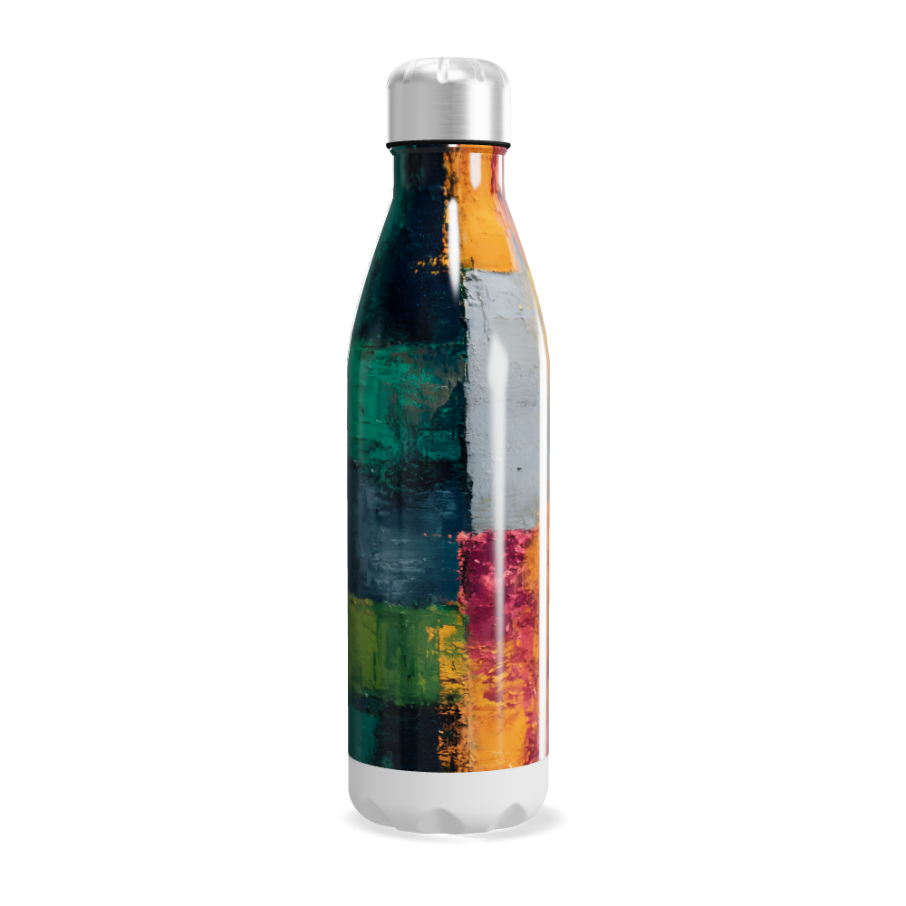 Garrafa Inox - Estampa Abstrata Colorida