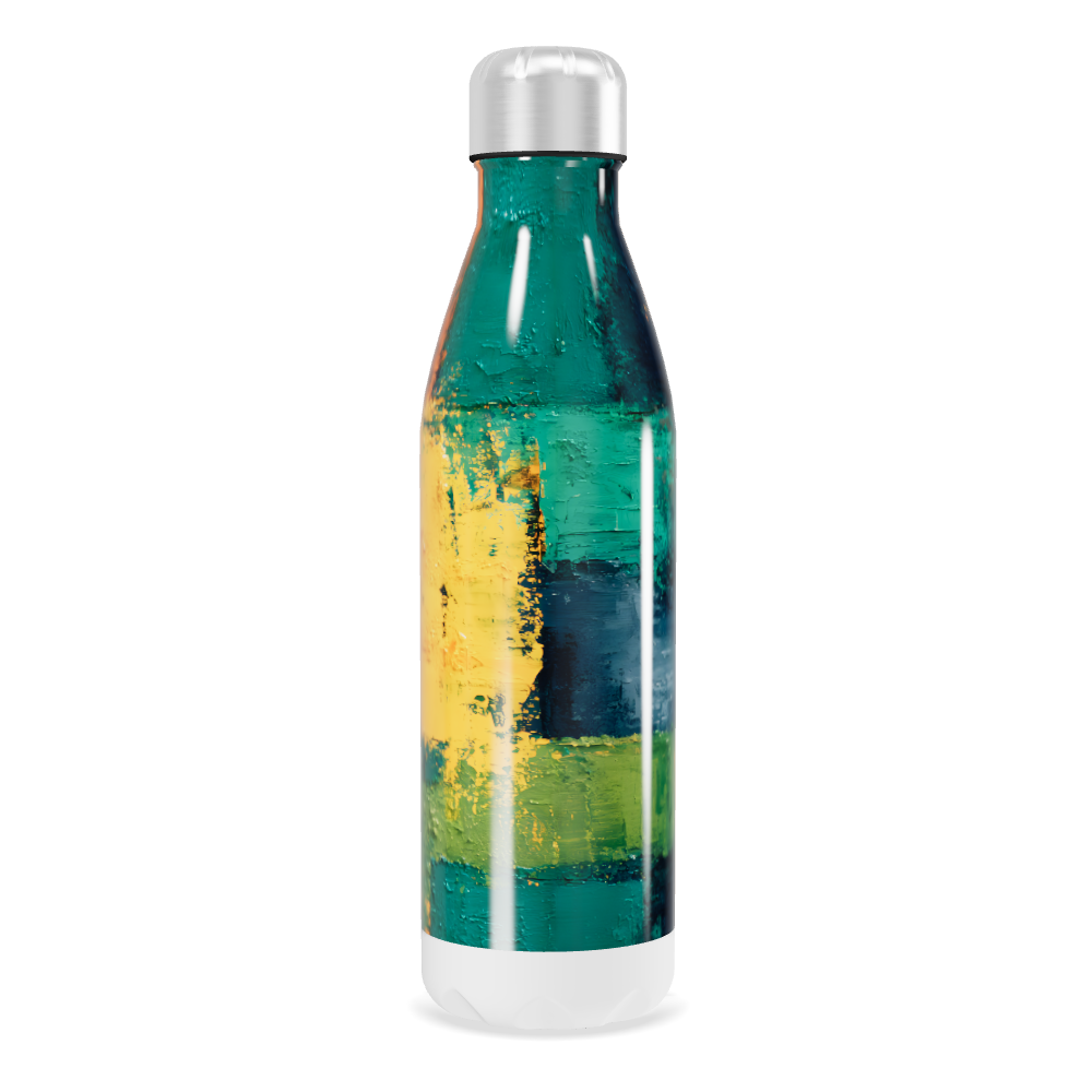 Garrafa Inox - Estampa Abstrata Colorida