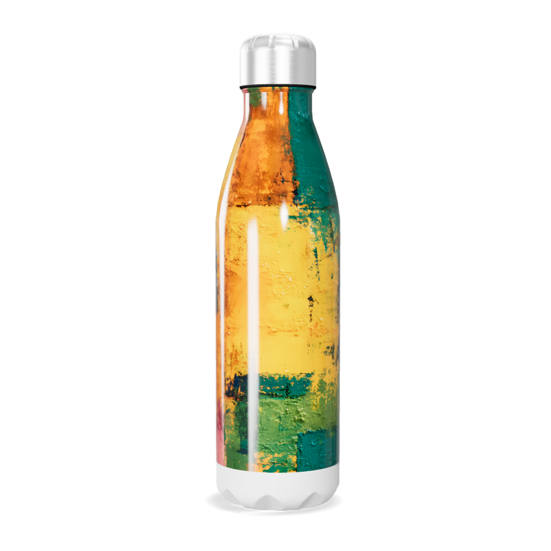Garrafa Inox - Estampa Abstrata Colorida
