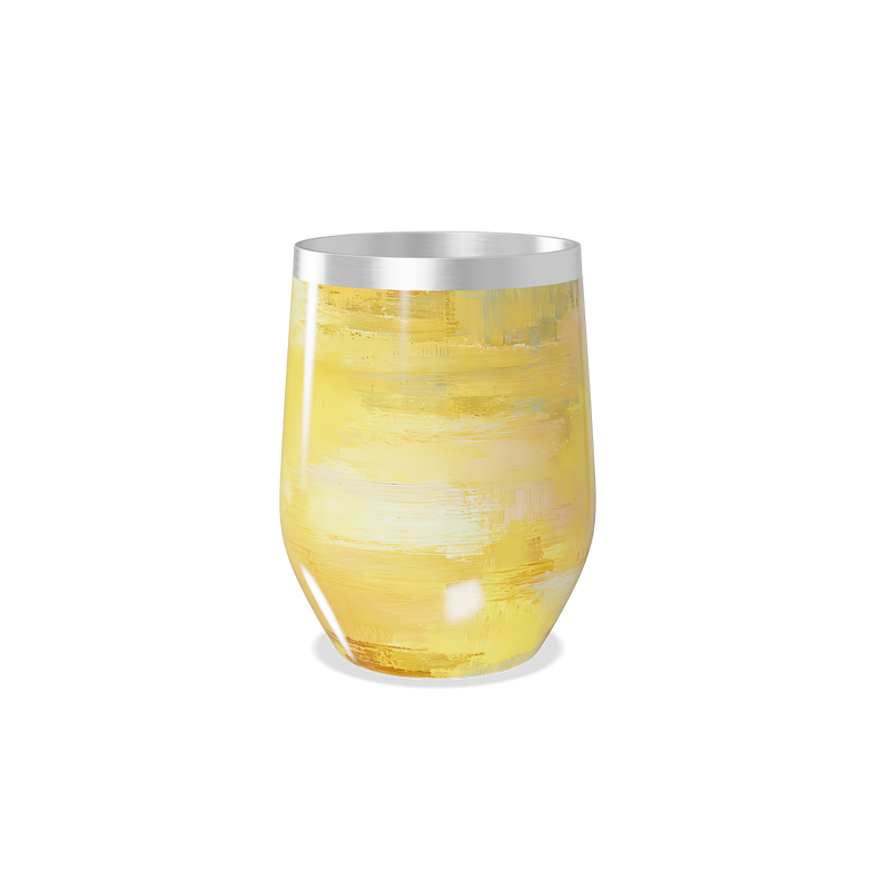 Copo Térmico Slim - Amarelo Pincelado Inox