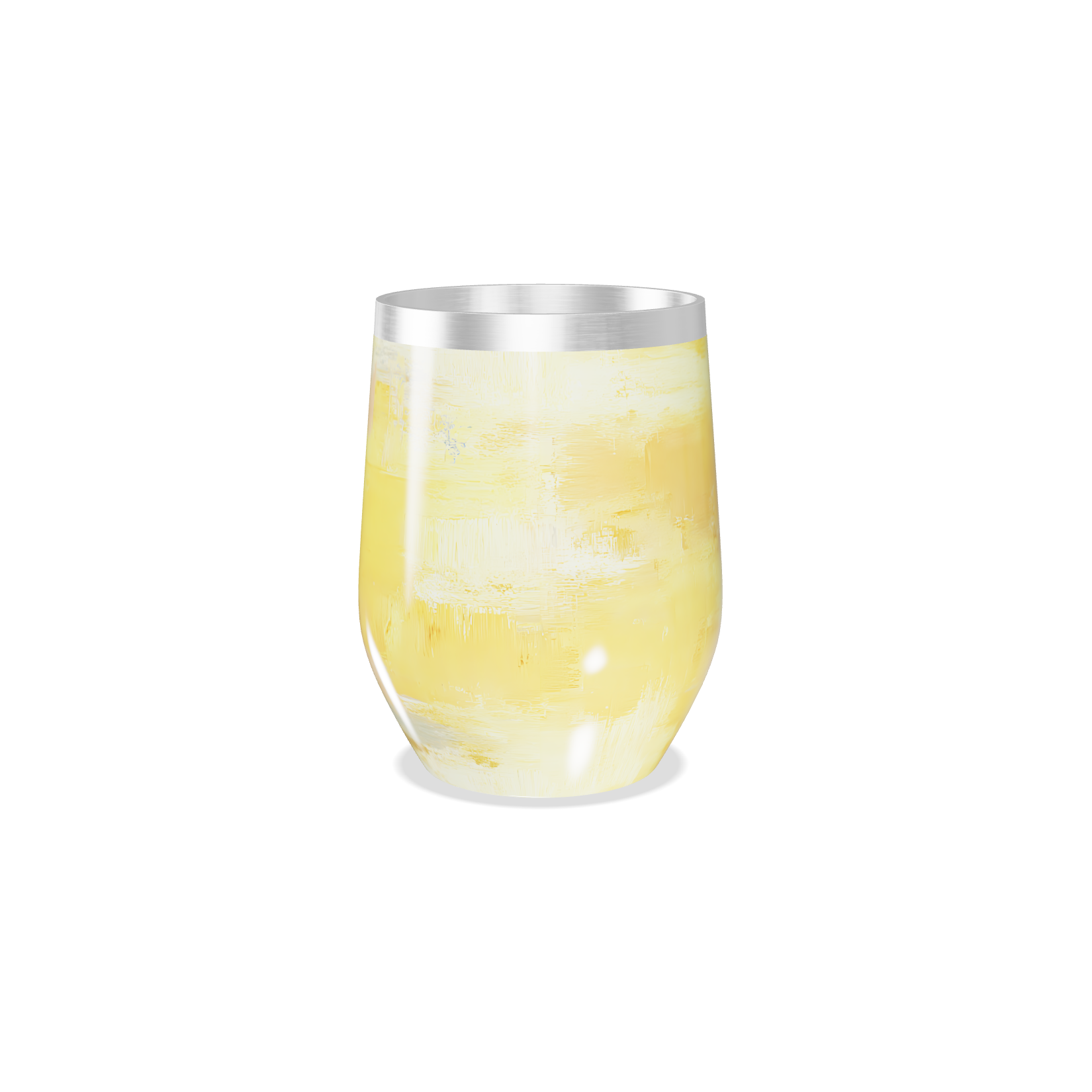 Copo Térmico Slim - Amarelo Pincelado Inox