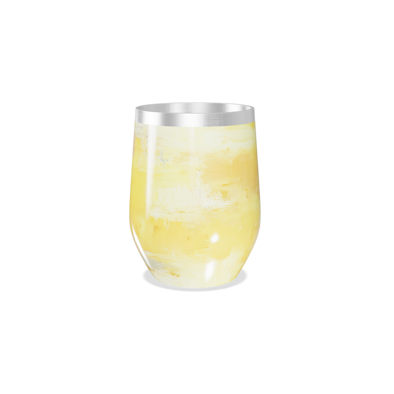 Copo Térmico Slim - Amarelo Pincelado Inox
