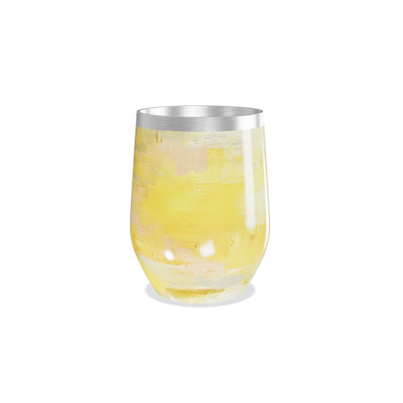 Copo Térmico Slim - Amarelo Pincelado Inox