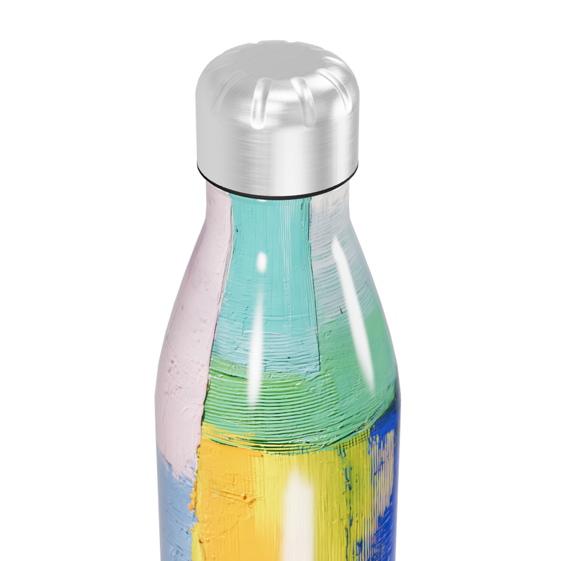 Garrafa Inox - Colorida com Estampa Abstrata