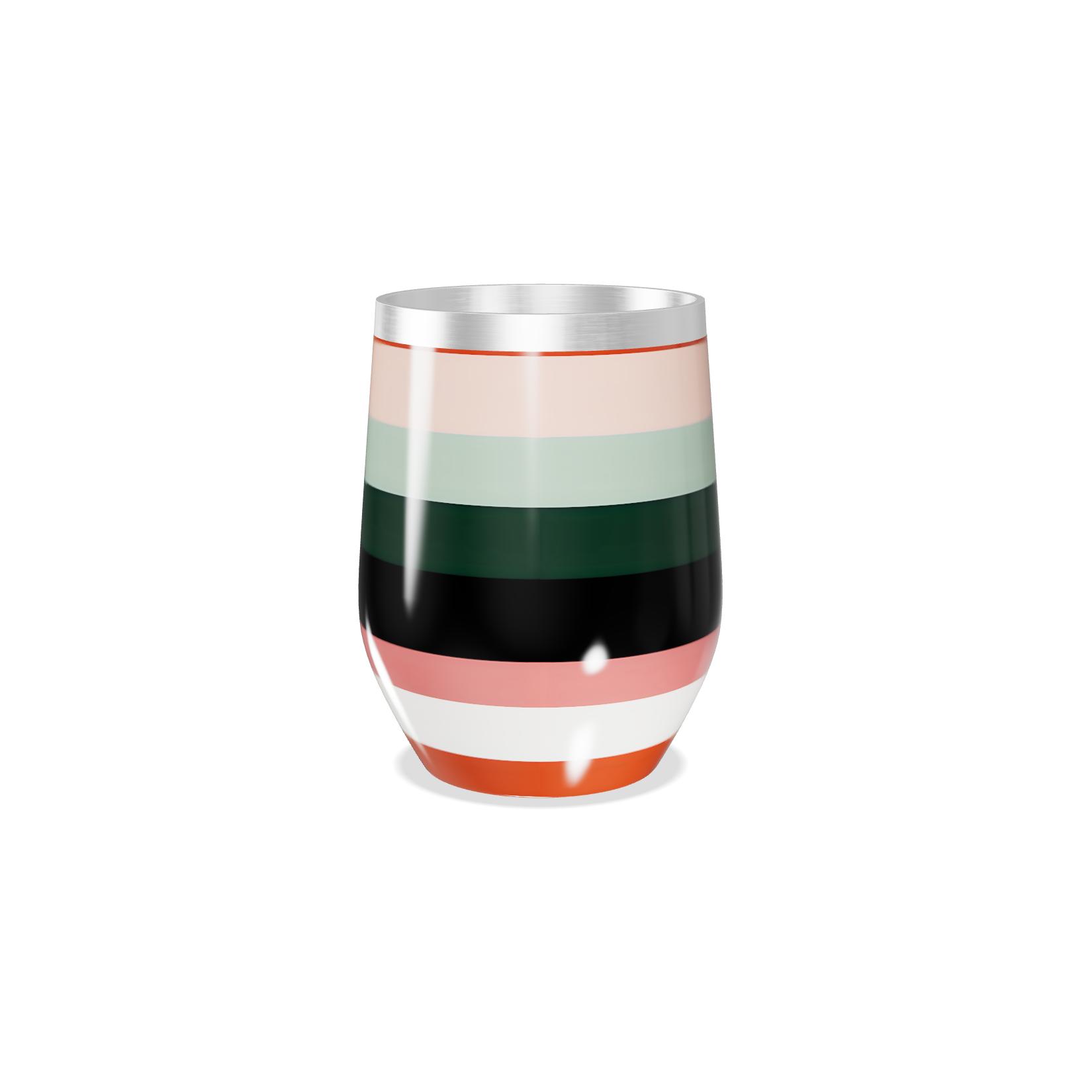 Copo Térmico Slim - Listras Multicoloridas