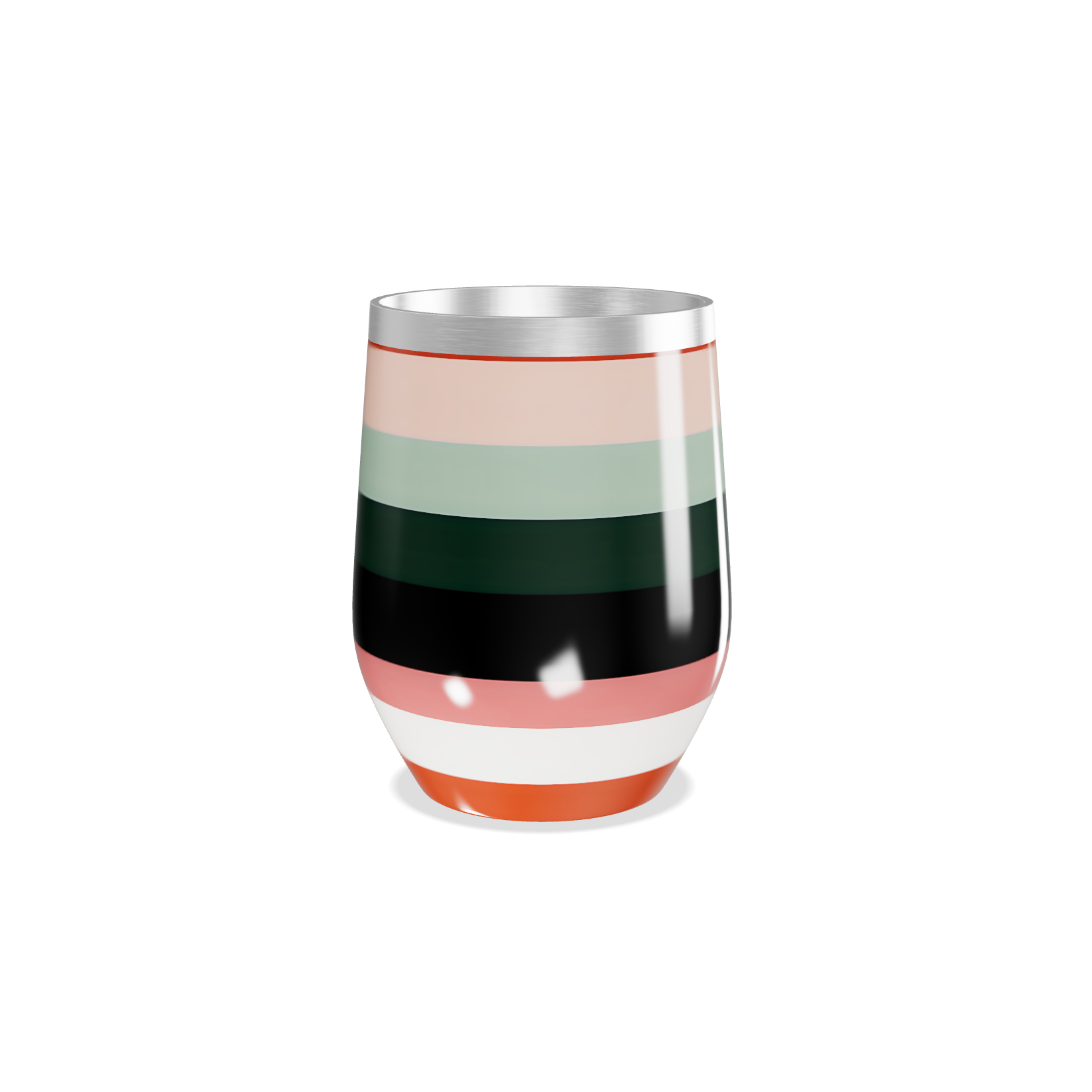 Copo Térmico Slim - Listras Multicoloridas