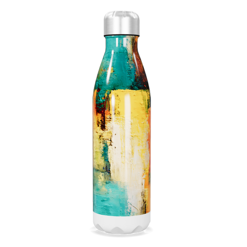 Garrafa Inox - Estampa Abstrata Colorida