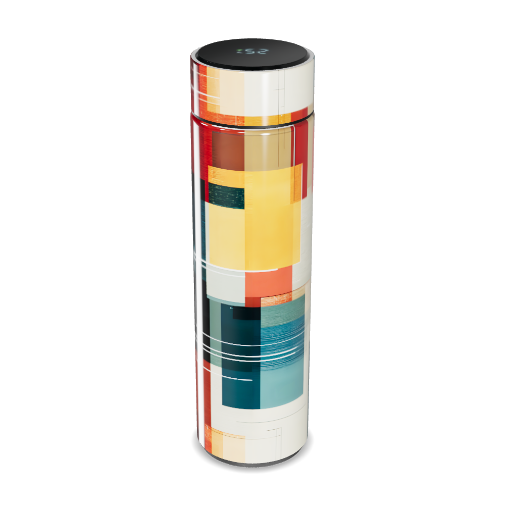 Garrafa Térmica Touch - Estampa Geométrica Colorida