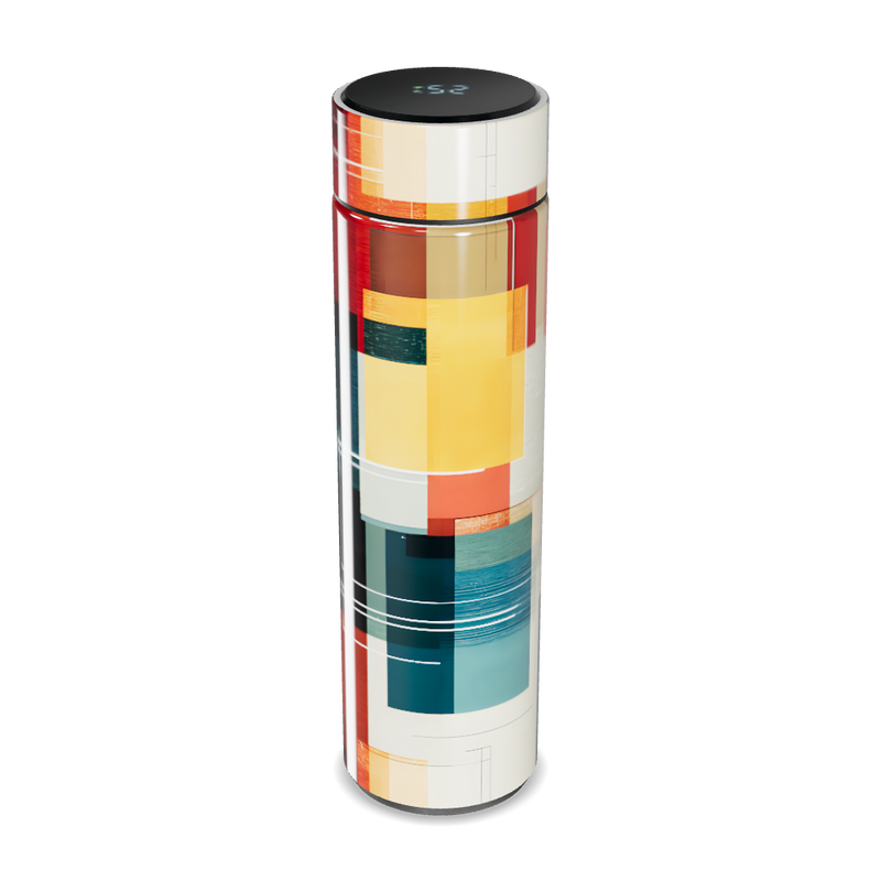 Garrafa Térmica Touch - Estampa Geométrica Colorida