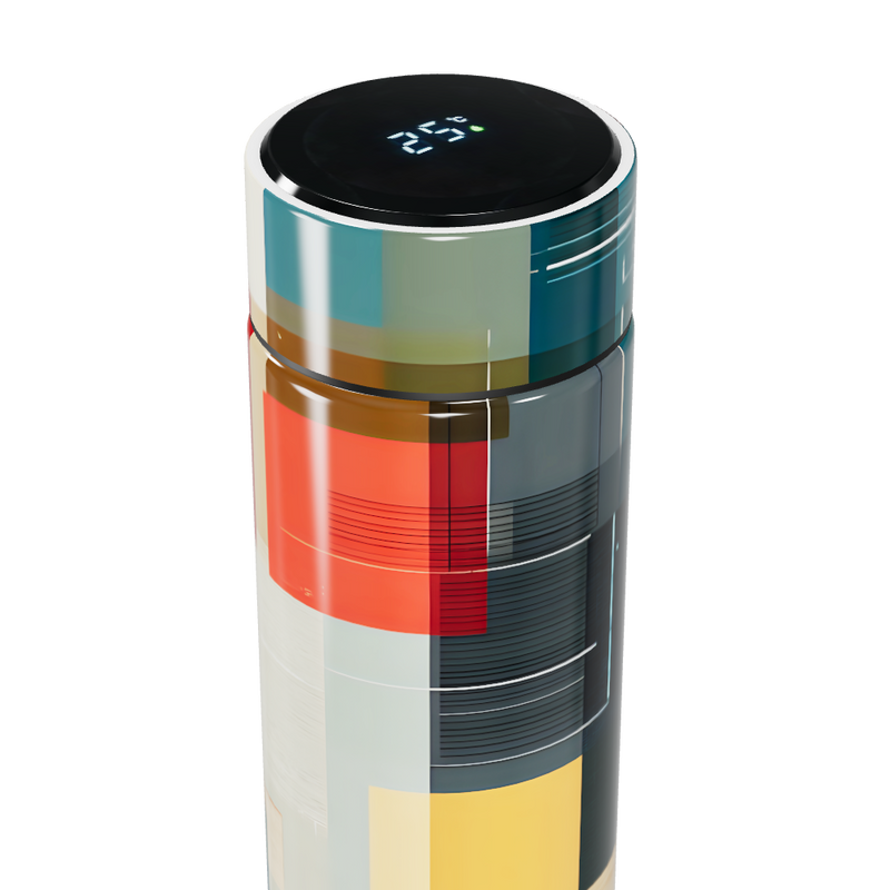 Garrafa Térmica Touch - Estampa Geométrica Colorida