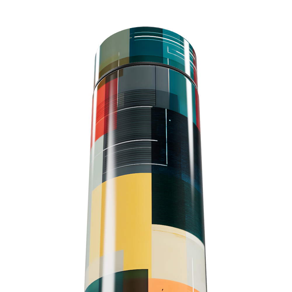 Garrafa Térmica Touch - Estampa Geométrica Colorida