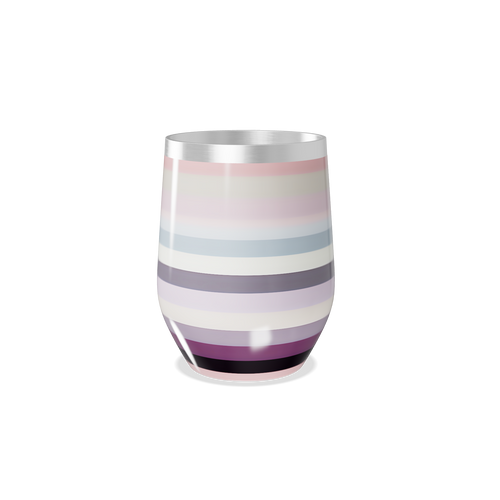 Copo Térmico Slim - Listrado Multicolorido Inox