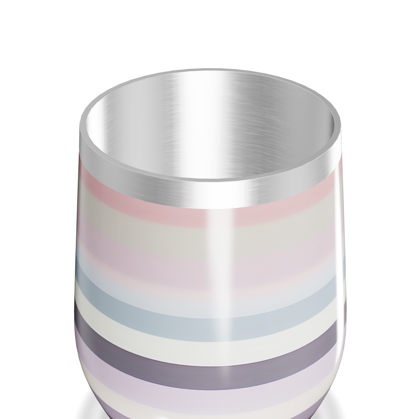 Copo Térmico Slim - Listrado Multicolorido Inox