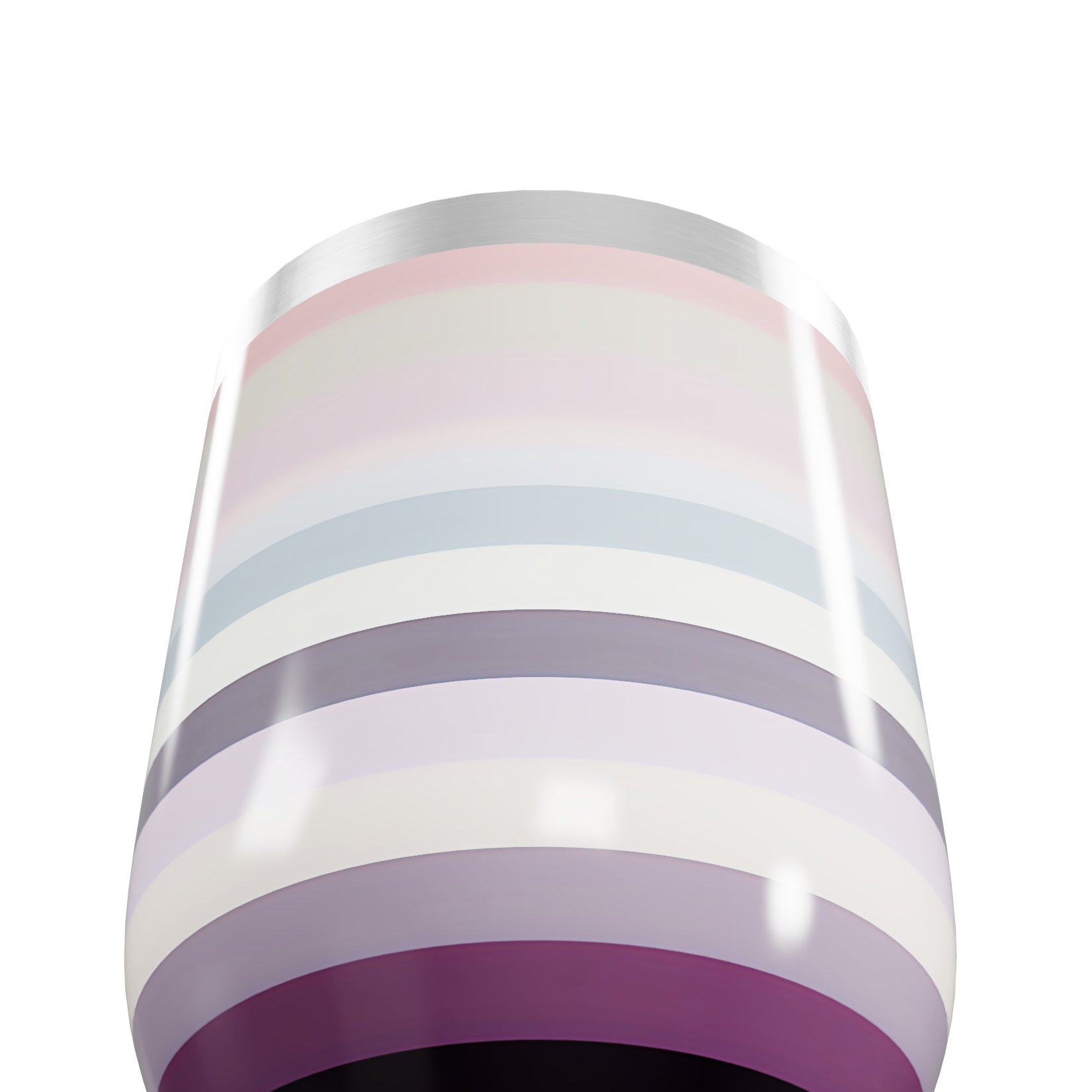 Copo Térmico Slim - Listrado Multicolorido Inox