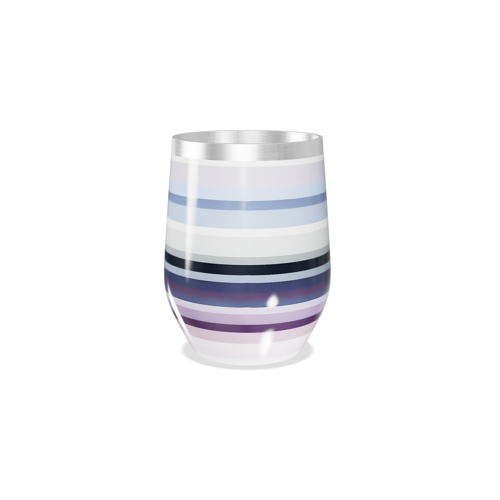 Copo Térmico Slim Listrado Aço Inox Colorido