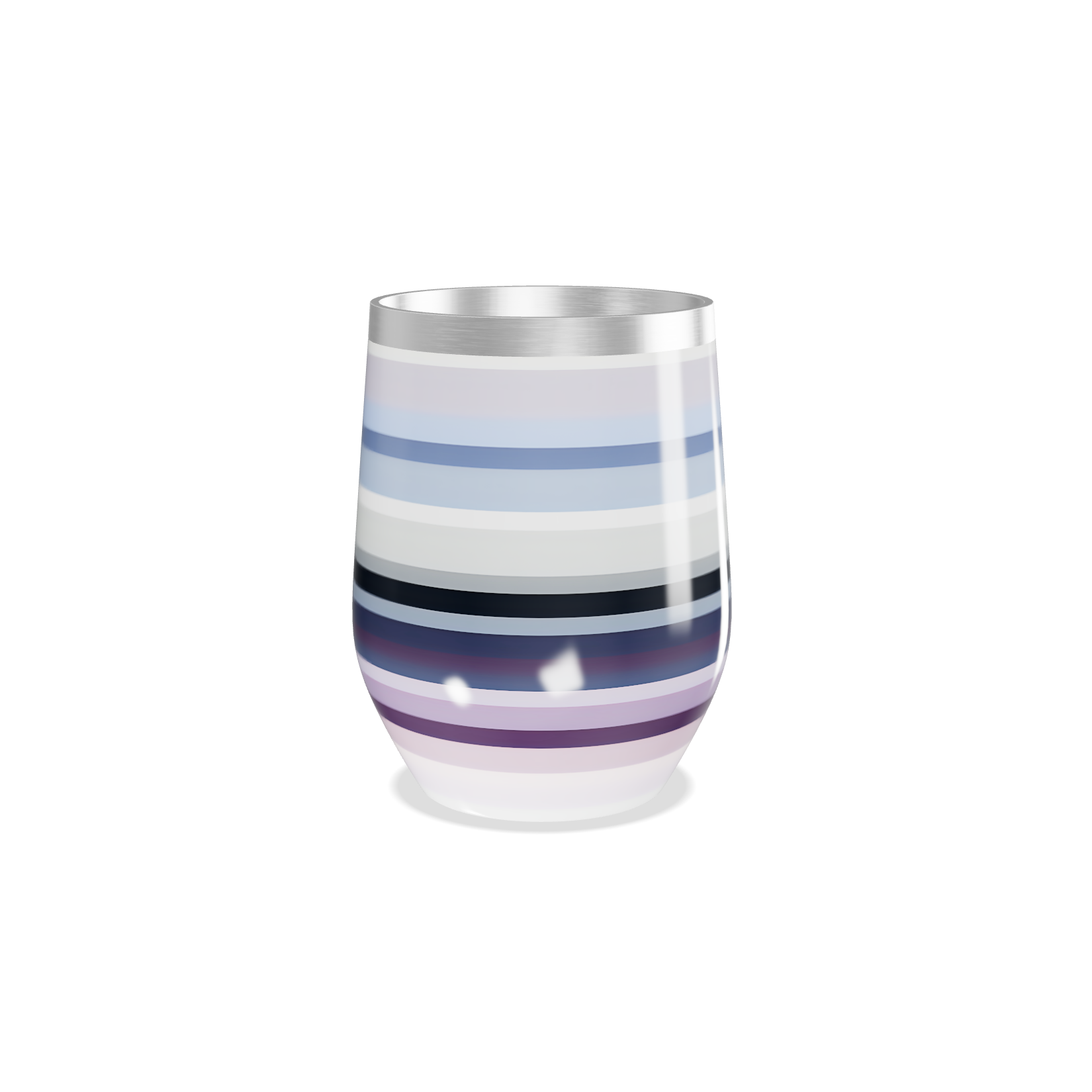 Copo Térmico Slim Listrado Aço Inox Colorido