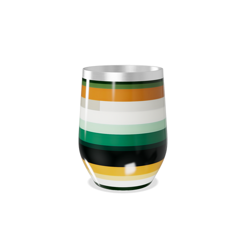 Copo Térmico Slim Listrado Colorido Inox